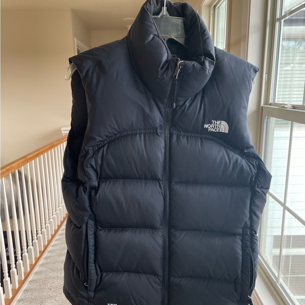 North Face puffer vest, black, size M